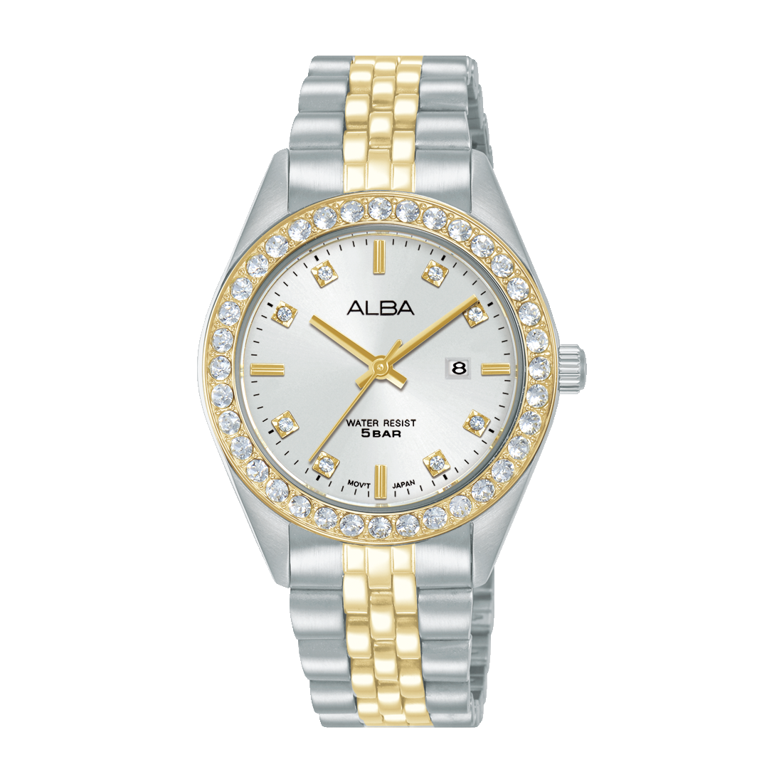 AH7FD8X1 Fashion Silver Dial Stainless Steel Quartz Watch