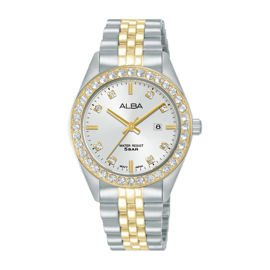 AH7FD8X1 Fashion Silver Dial Stainless Steel Quartz Watch