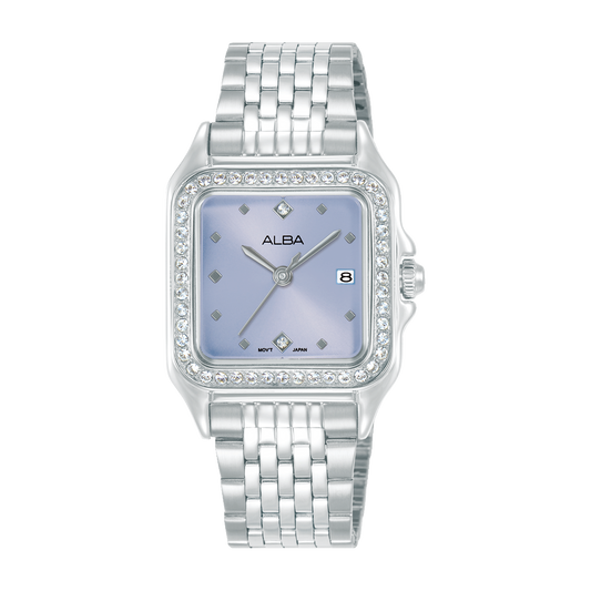 AH7FF1X1 Fashion Blue Dial Stainless Steel Quartz Watch