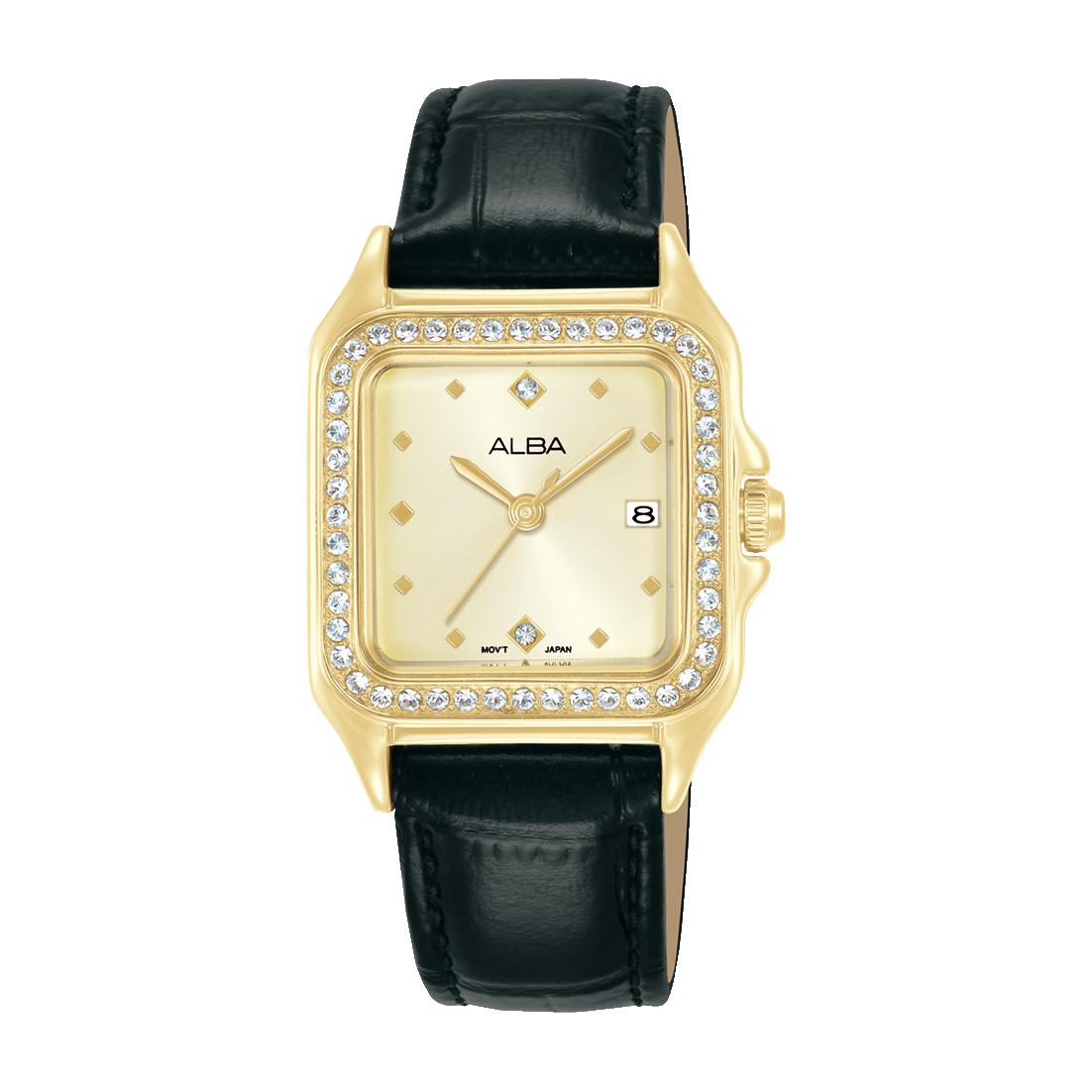 AH7FF2X1 Fashion Champagne Dial Stainless Steel Quartz Watch
