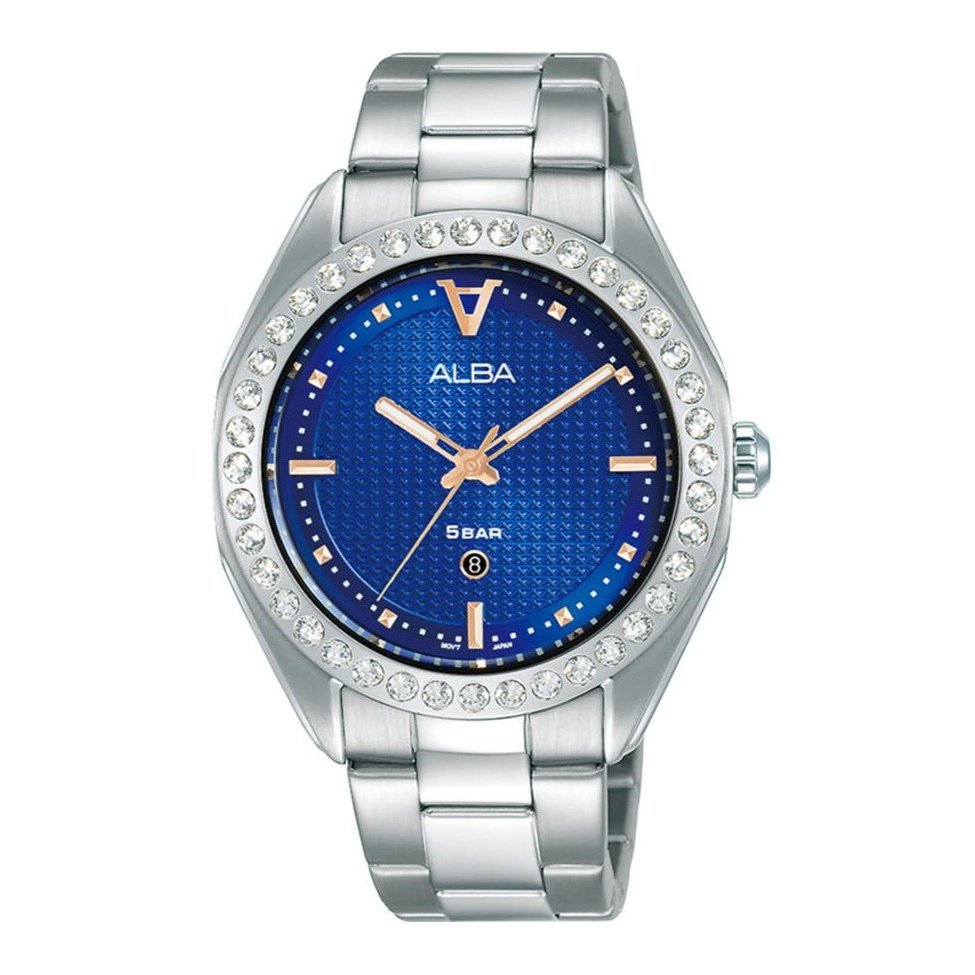 AH7V35X1 Signa Blue Dial Stainless Steel Quartz Watch