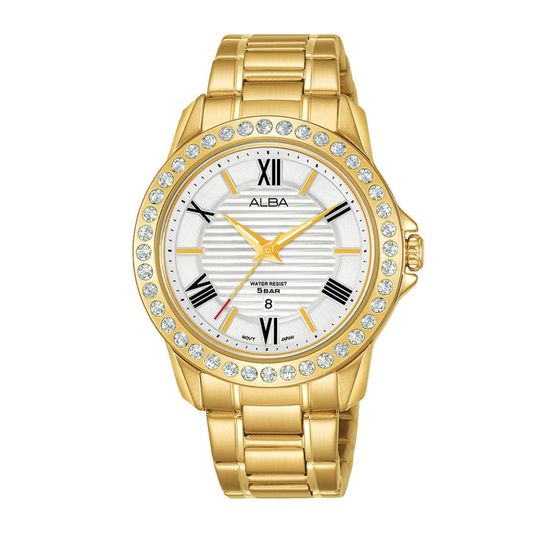 AH7V70X1 Prestige Silver Dial Stainless Steel Quartz Watch