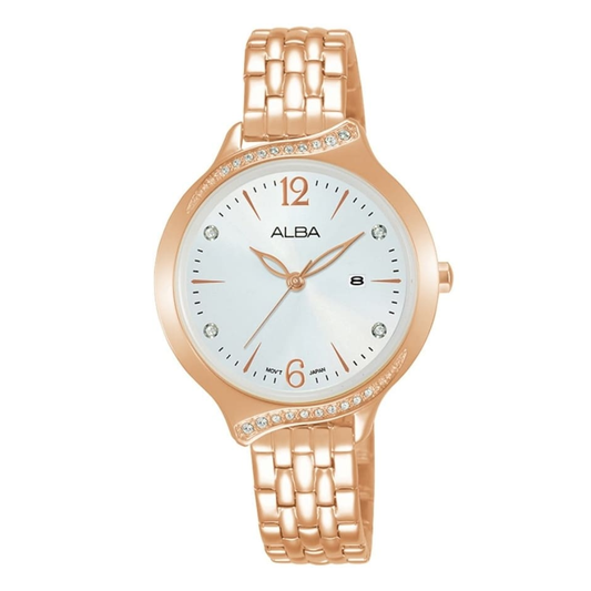 AH7W06X1 Fashion Silver Dial Stainless Steel Quartz Watch