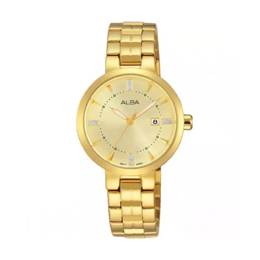 AH7X98X1 Fashion Gold Dial Stainless steal Quartz Watch