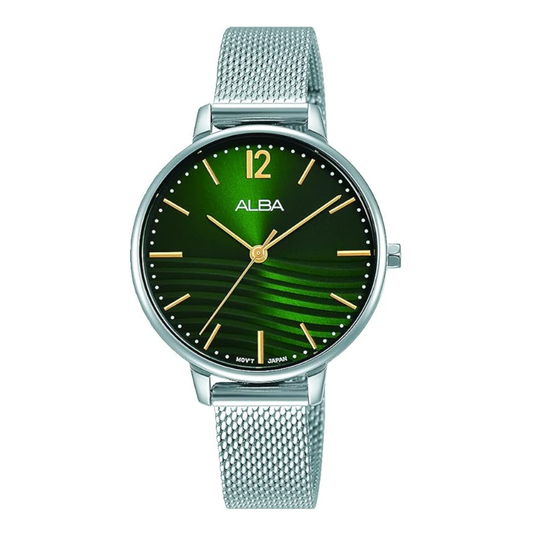 AH8723X1 Fashion Green Dial Stainless Steel Quartz Watch