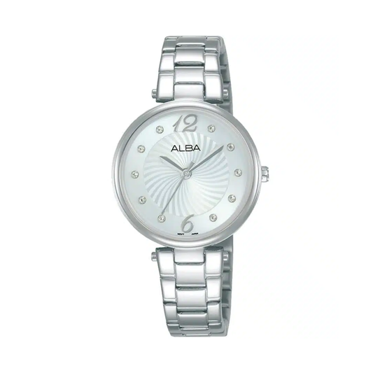 AH8737X1 Fashion Silver Dial Stainless Steel Quartz Watch