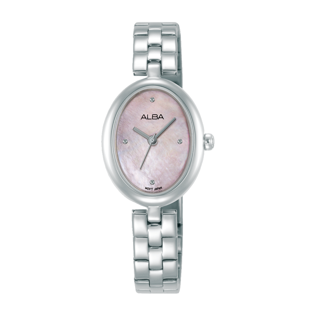 AH8925X1 Fashion Light pink dial Stainless Steel Quartz Watch