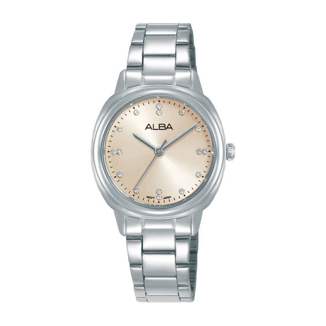AH8937X1 Fashion Ivory dial Stainless Steel Quartz Watch
