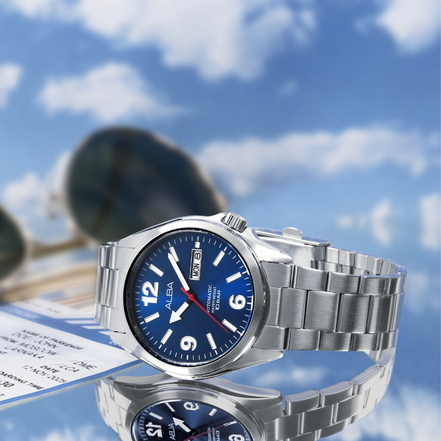 Alba Philippines AL4409X1 Mechanical Blue Dial Men's Automatic Watch 42mm