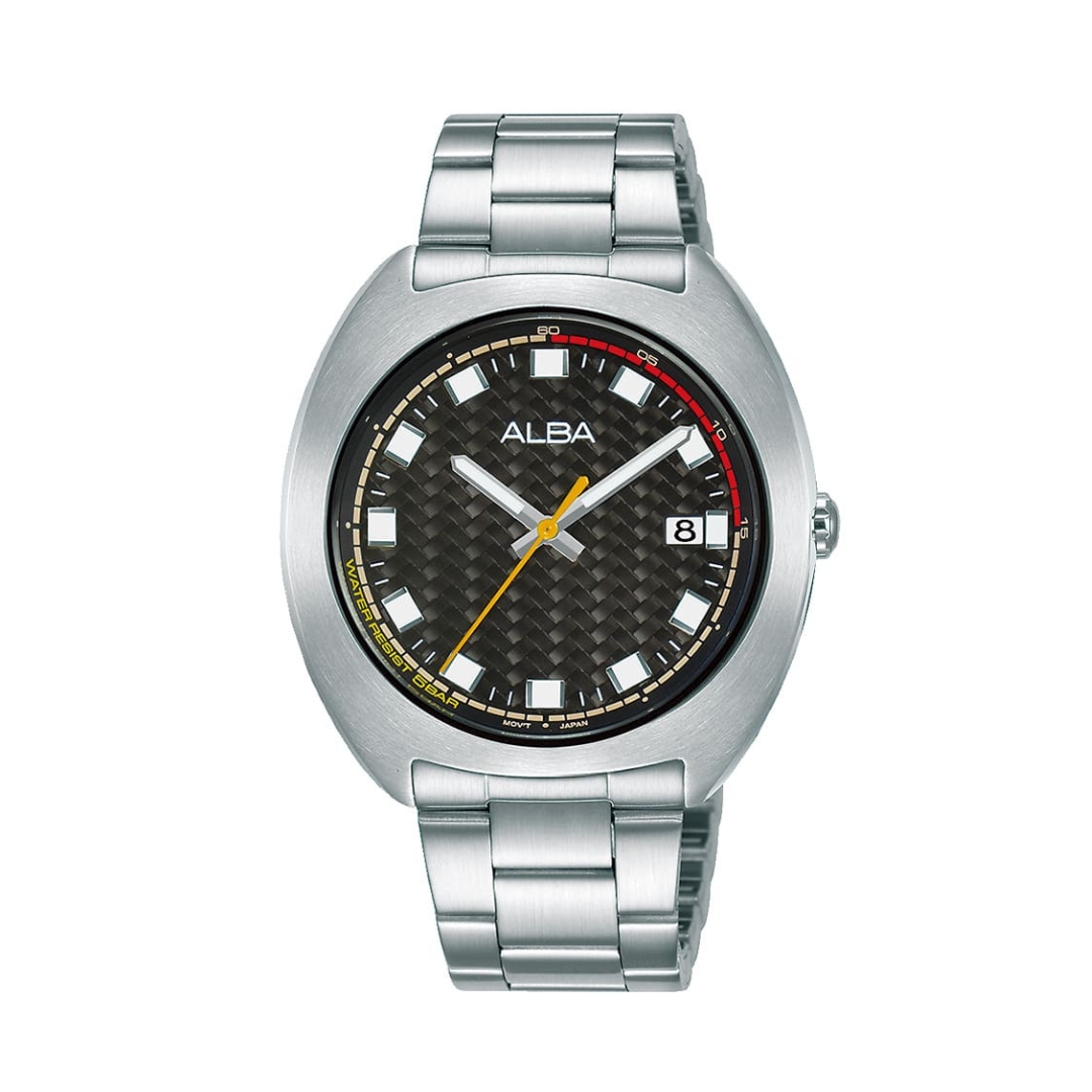 AS9K81X1 Active Black Dial Stainless Steel Quartz Watch