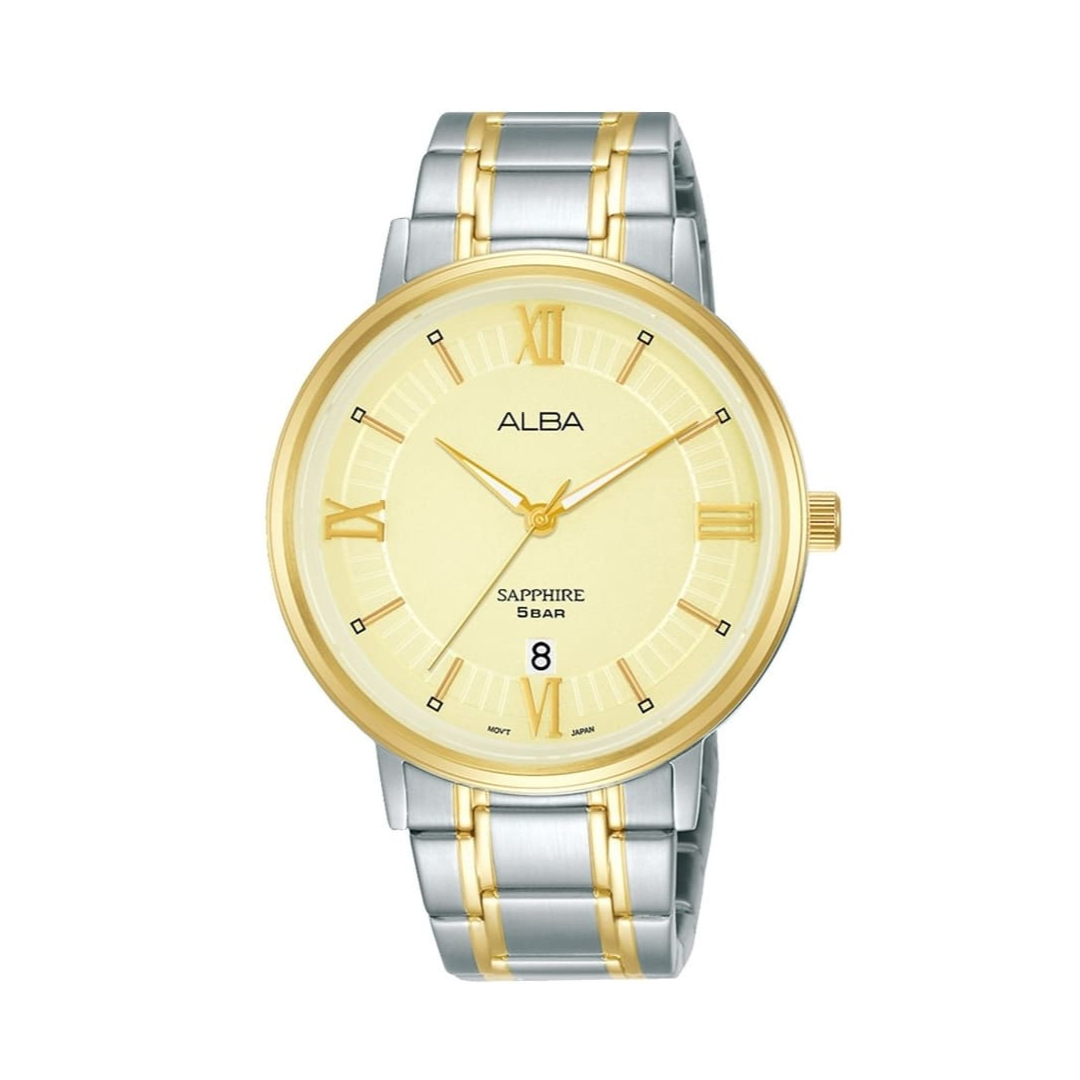 AS9L24X1 Prestige Gold Dial Stainless Steel Quartz Watch