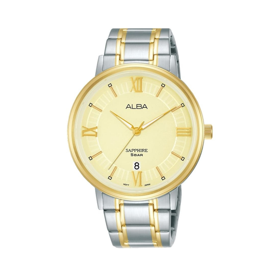 AS9L24X1 Prestige Gold Dial Stainless Steel Quartz Watch