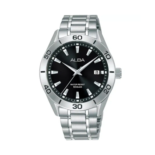 AS9L47X1 Active Black Dial Stainless Steel Quartz Watch