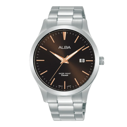 AS9M33X1 Prestige Brown Dial Stainless Steel Quartz Watch