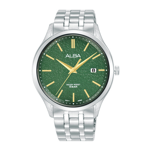 Alba Philippines AS9R29X1 Green Dial Stainless Steel Strap Men's Quartz Watch