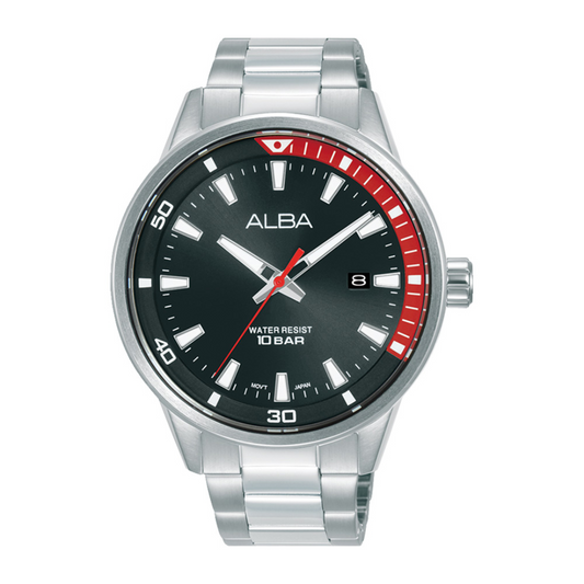 Alba Philippines AS9R53X1 Black Dial Stainless Steel Strap Men's Quartz Watch 43mm