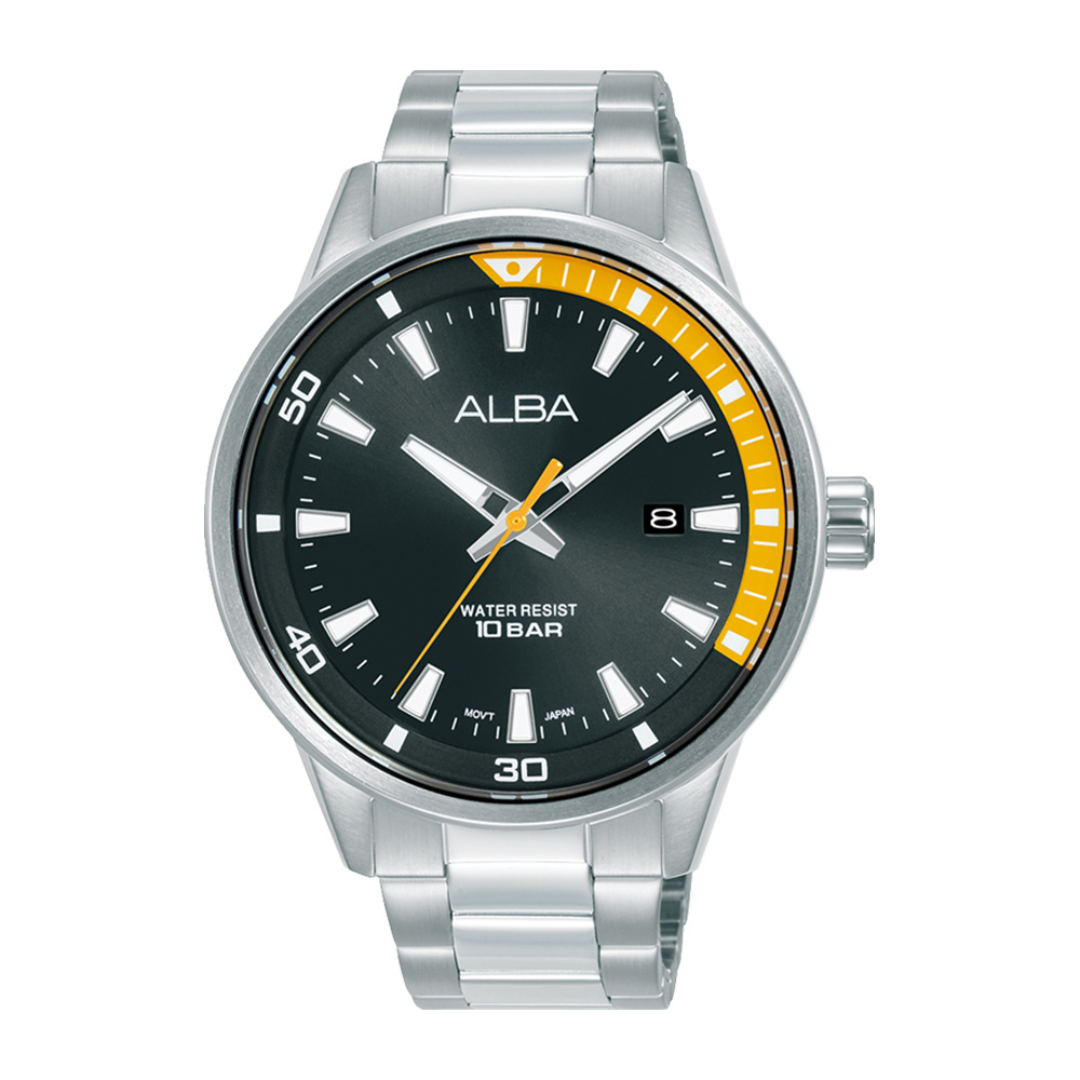 Alba Philippines AS9R55X1 Black Dial Stainless Steel Strap Men's Quartz Watch 43mm