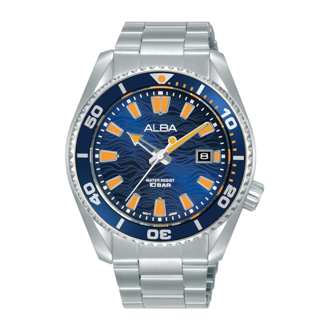 Alba Philippines AS9R67X1 Blue Dial Stainless Steel Strap Men's Quartz Watch 43mm
