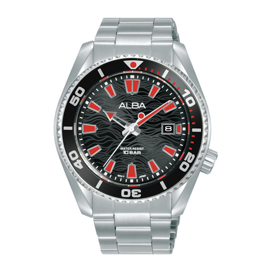 Alba Philippines AS9R73X1 Black Dial Stainless Steel Strap Men's Quartz Watch 43mm