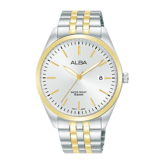 Alba Philippines AS9S12X1 Silver Dial Two Toned Stainless Steel Strap Men's Quartz Watch 40mm
