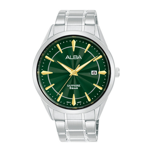 Alba Philippines AS9S51X1 Prestige Green Dial Stainless Steel Strap Men's Quartz Watch 41mm