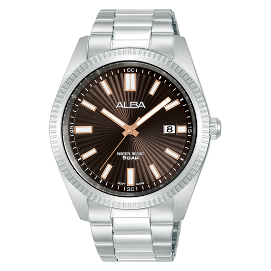 AS9S65X1 Prestige Brown Dial Stainless Steel Quartz Watch