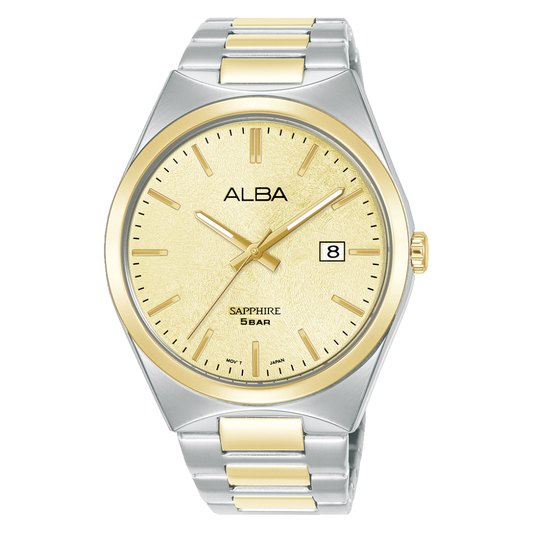 AS9V76X1 Prestige Silver Gold Stainless Steel Quartz Watch