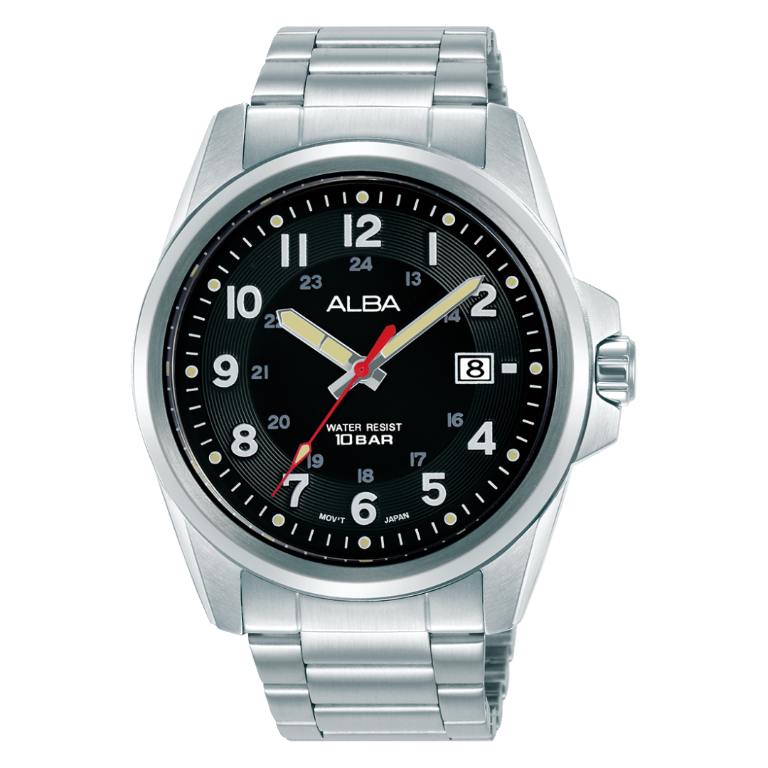 AS9W03X1 Active Black Stainless Steel Quartz Watch