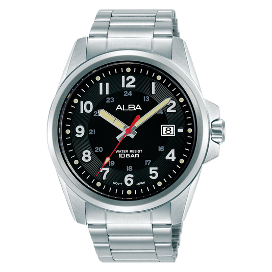 AS9W03X1 Active Black Stainless Steel Quartz Watch