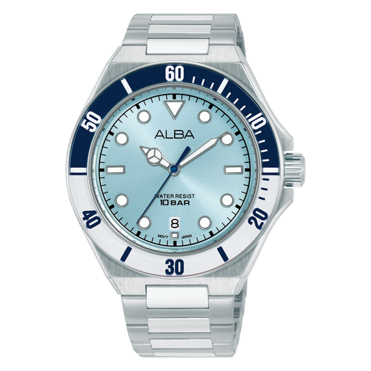 AS9W11X1 Active Light Blue dial Stainless Steel Quartz Watch