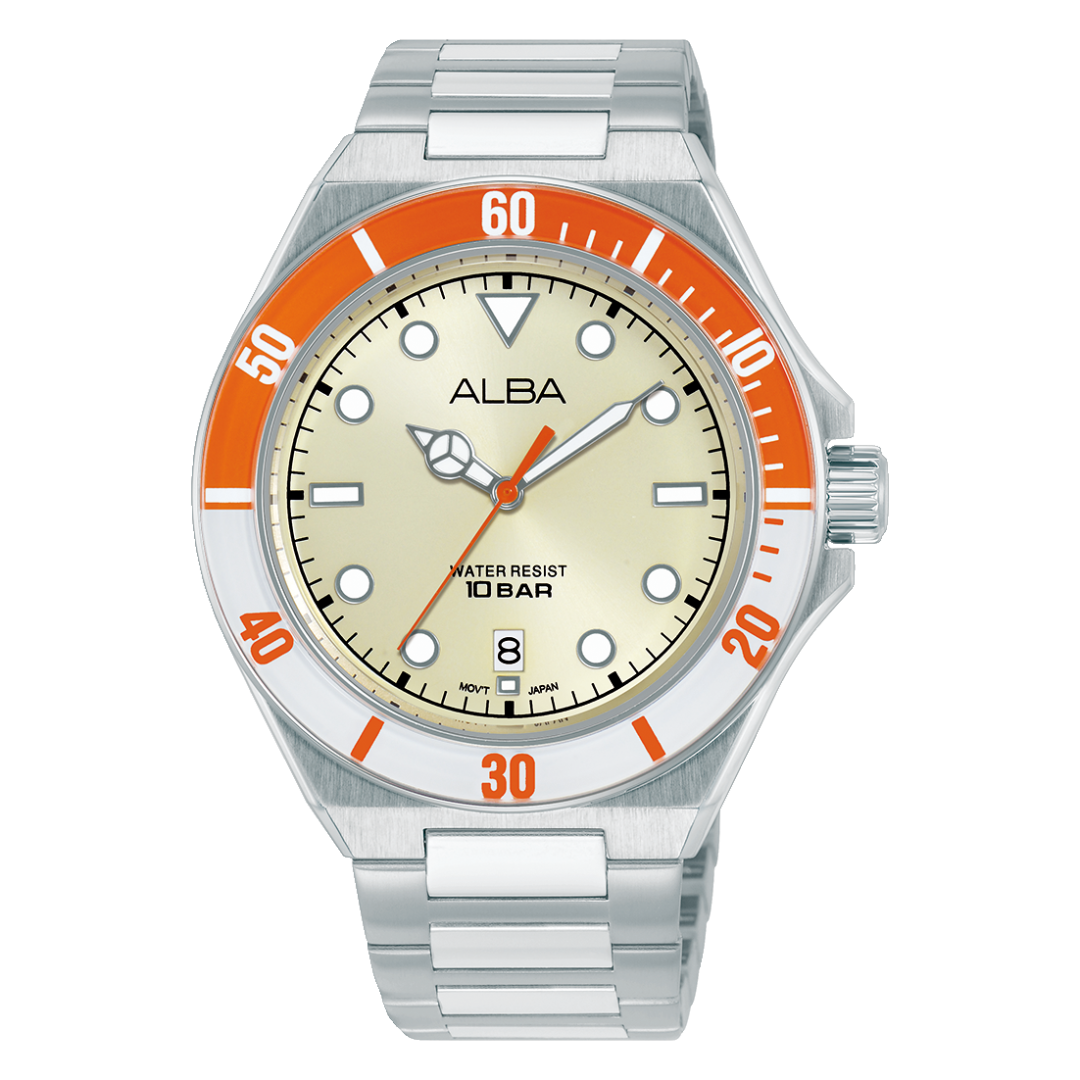 AS9W13X1 Active Champagne dial Stainless Steel Quartz Watch