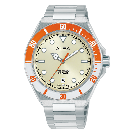 AS9W13X1 Active Champagne dial Stainless Steel Quartz Watch