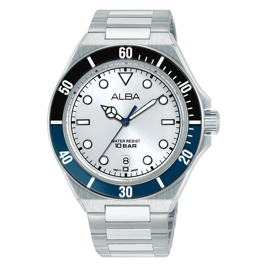 AS9W15X1 Active White dial Stainless Steel Quartz Watch