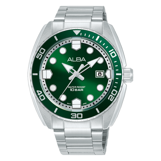 AS9W23X1 Active Green dial Stainless Steel Quartz Watch