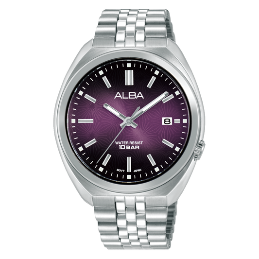 AS9W37X1 Active Purple dial Stainless Steel Quartz Watch