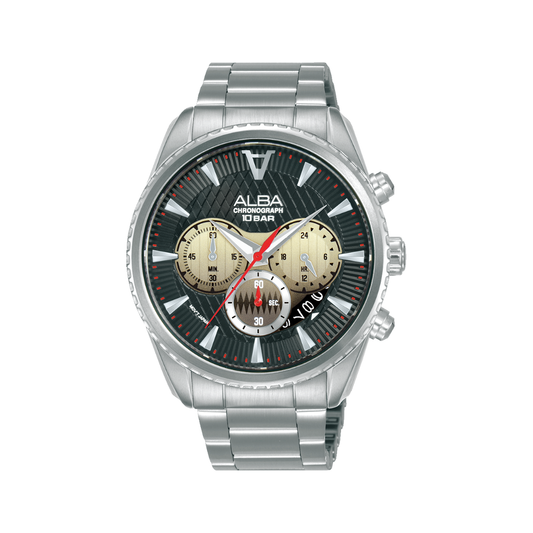 AT3J15X1 Signa Black Dial Quartz Watch