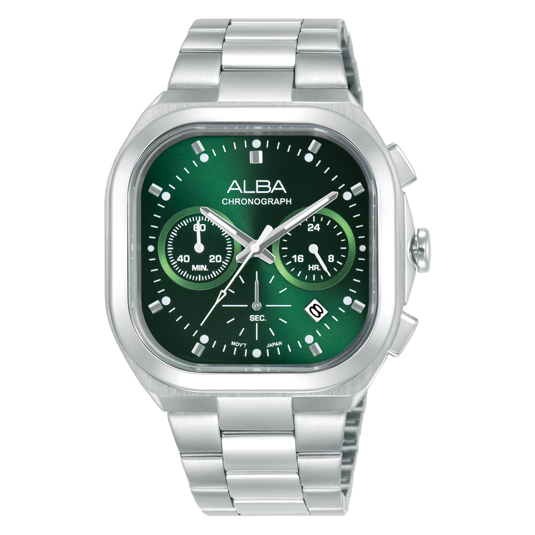 AT3K99X1 Active Green Dial Stainless Steel Quartz Watch