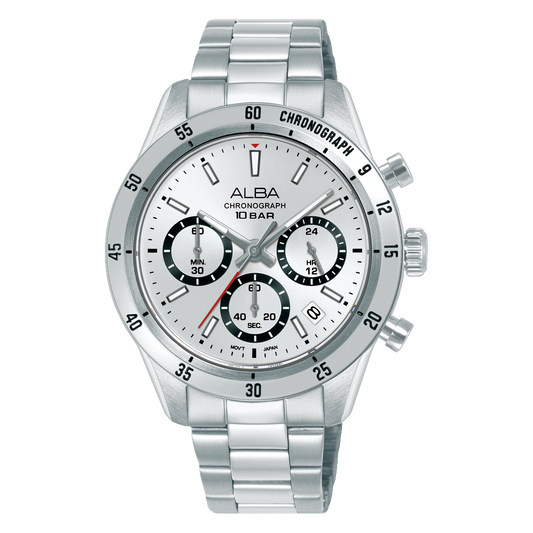AT3L29X1 Active Silver Dial Stainless Steel Quartz Watch