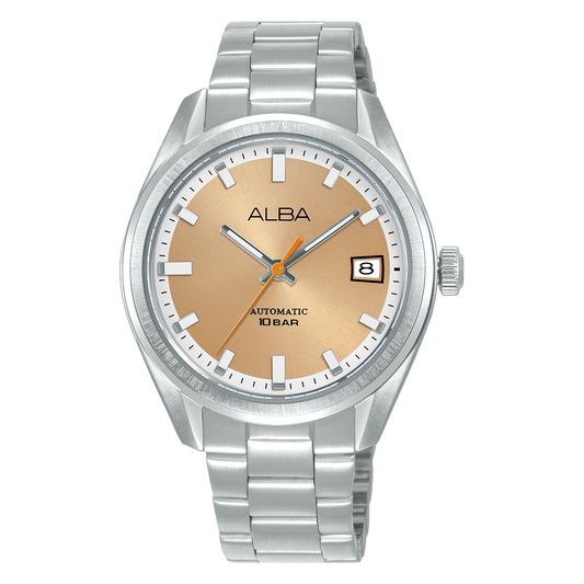 AU4103X1 Mechanical Orange Dial Stainless Steel Automatic Watch