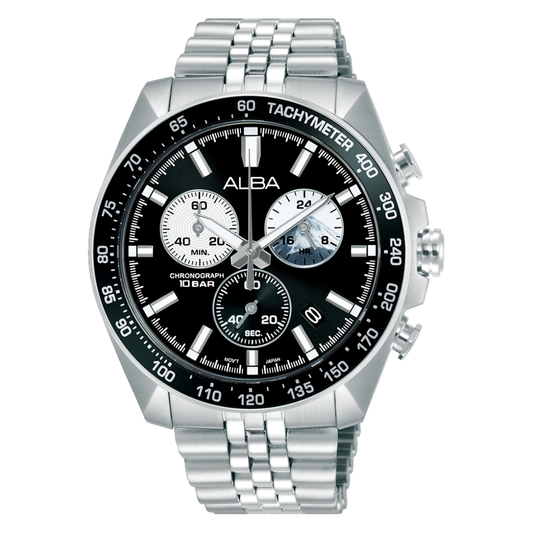 AX7025X1 Signa Black Stainless Steel Quartz Watch