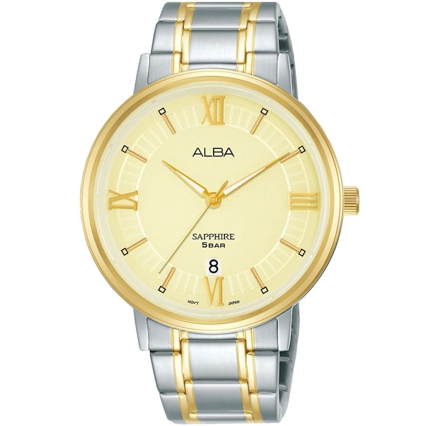 AS9L24X1 Prestige Gold Dial Stainless Steel Quartz Watch