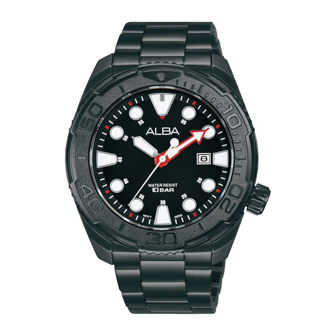 Alba Philippines AG8M13X1 Active Black Dial Men's Quartz Watch 43mm