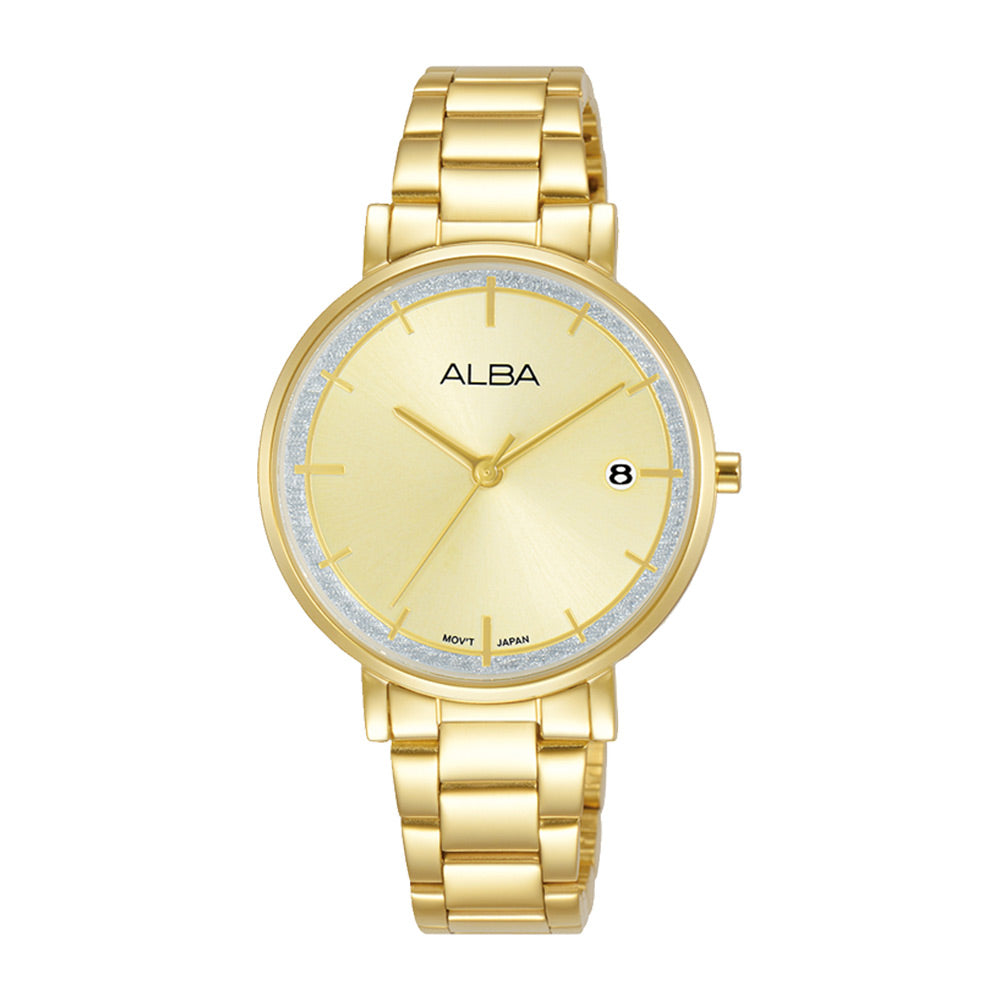 Alba Philippines AG8M72X1 Fashion Gold Dial Women's Quartz Watch 32mm