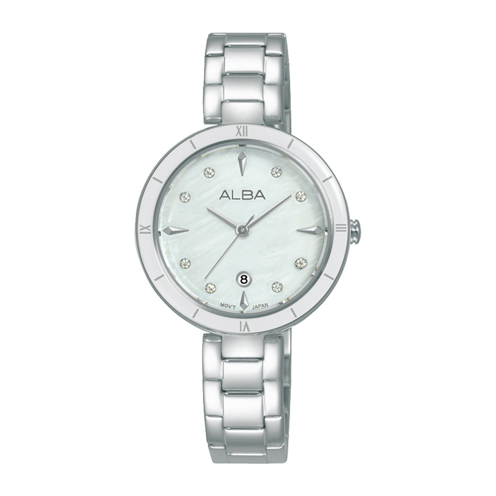 Alba Philippines AH7AX3X1 Fashion Silver Dial Women's Quartz Watch 30mm