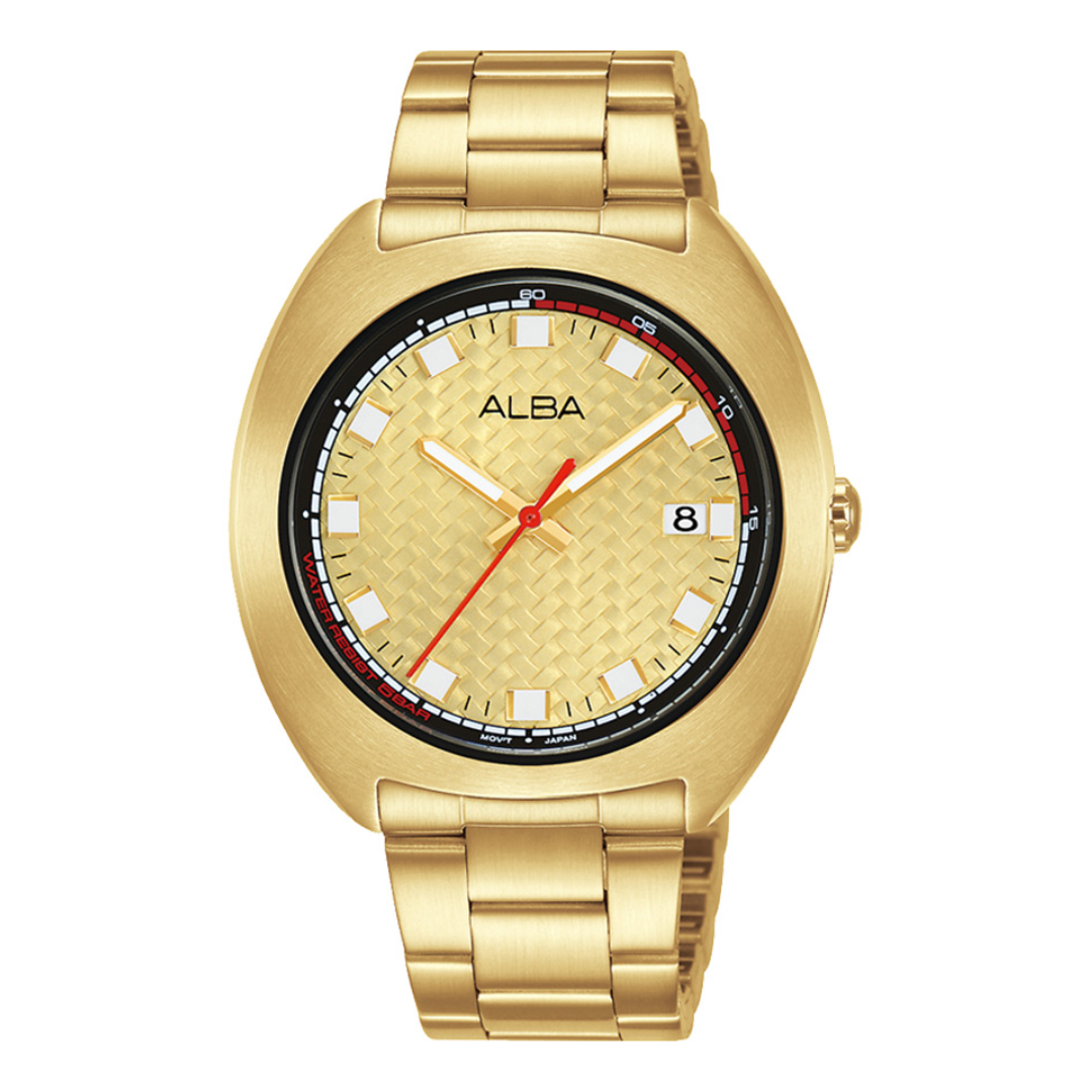 Alba Philippines AS9K80X1 Active Gold Dial Men's Quartz Watch 40mm