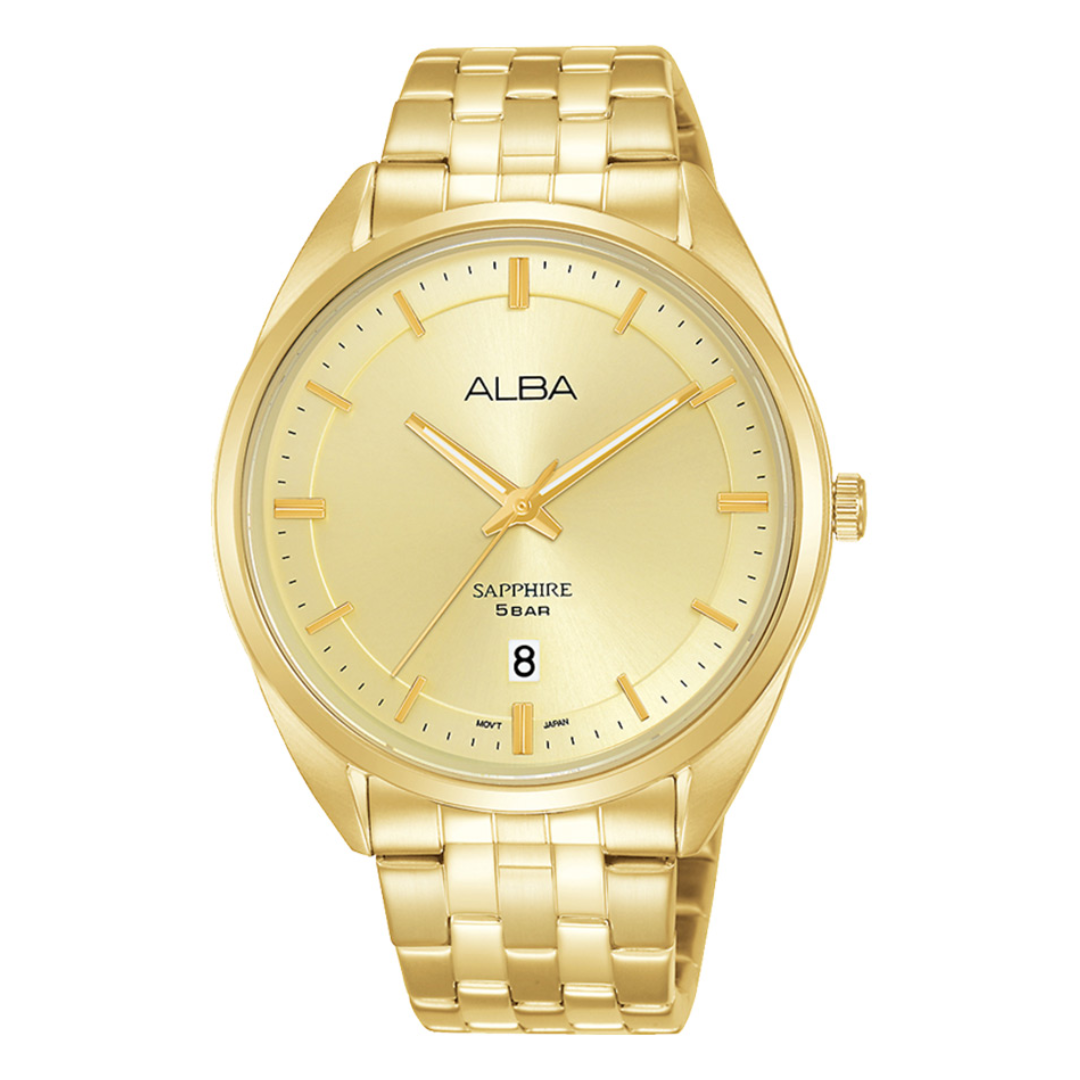 Alba Philippines AS9L06X1 Prestige Gold Dial Men's Quartz Watch 41mm