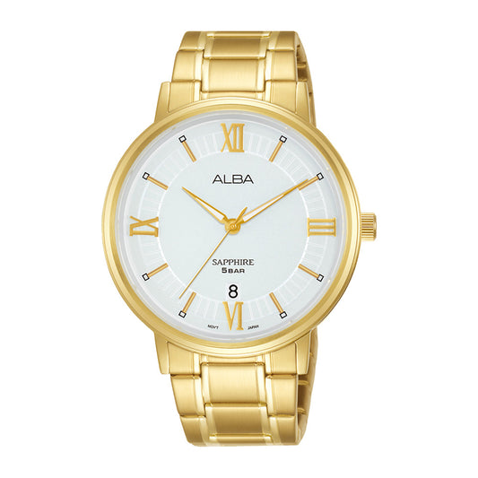 Alba Philippines AS9L20X1 Prestige Gold Dial Men's Quartz Watch 41mm