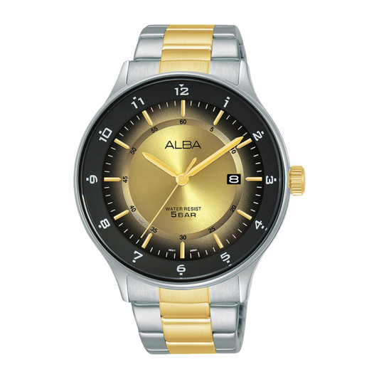 Alba Philippines AS9M07X1 Prestige Gold Dial Men's Quartz Watch 43mm