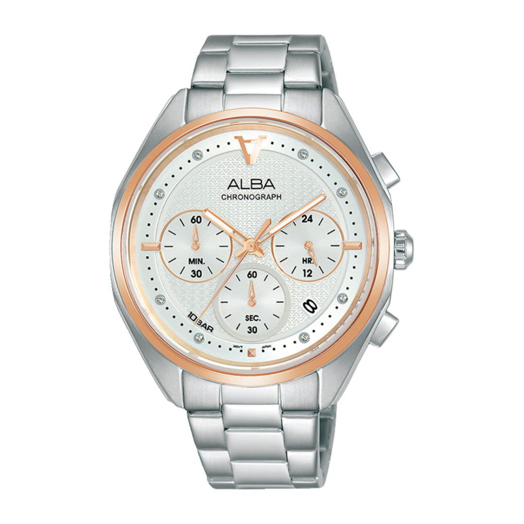 Alba Philippines AT3G90X1 Signa Silver Dial Women's Chronograph Watch 38mm