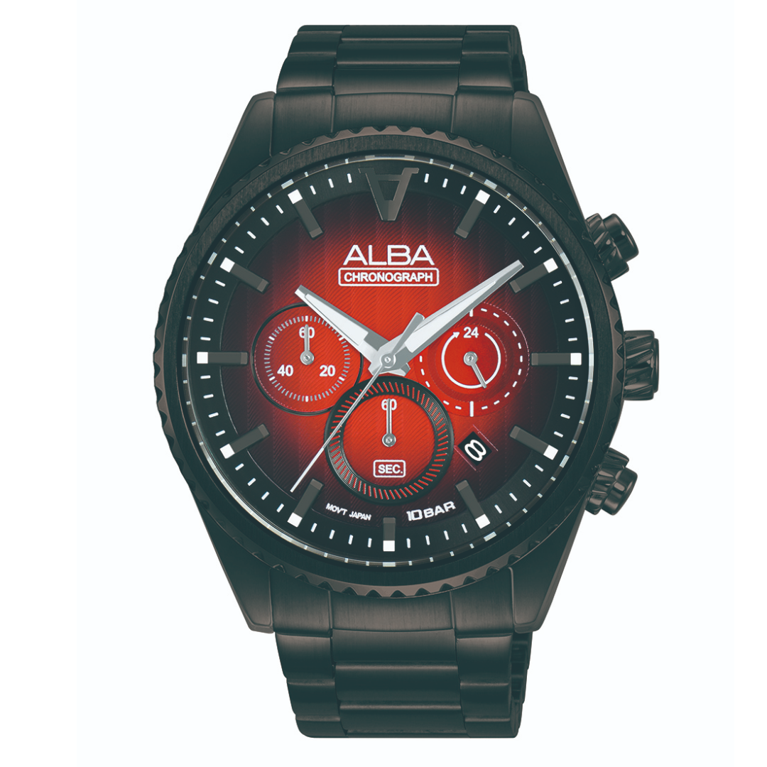 Alba Philippines AT3H91X1 Signa Red Dial Men's Quartz Watch 43mm